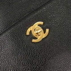 Pre Owned Chanel Black Calfskin Triple CC Backpack