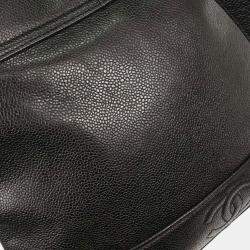 Pre Owned Chanel Black Calfskin Triple CC Backpack