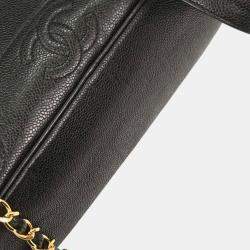 Pre Owned Chanel Black Calfskin Triple CC Backpack