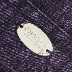 Pre Owned Chanel Purple Denim Chanel 31 Shopping Bag 2way Handbag