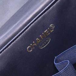 Pre Owned Chanel Blue Denim Vanity 2way Handbag