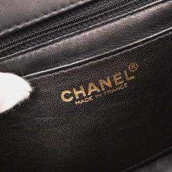 Pre Owned Chanel Black Calfskin Choco Bar Shoulder Bag