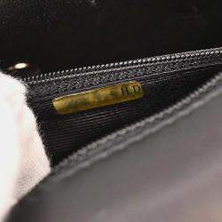 Pre Owned Chanel Black Calfskin Choco Bar Shoulder Bag