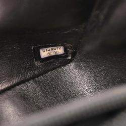 Pre Owned Chanel Black Calfskin Choco Bar Shoulder Bag