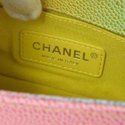 Pre Owned Boy Chanel Pastel Color Calfskin Mini Shoulder Bag