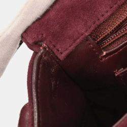 Pre Owned Chanel Bordeaux Suede Handbag
