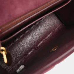Pre Owned Chanel Bordeaux Suede Handbag