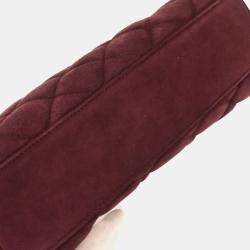 Pre Owned Chanel Bordeaux Suede Handbag