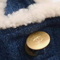 Pre Owned Chanel Blue Denim Medium Deauville 2way Tote Bag