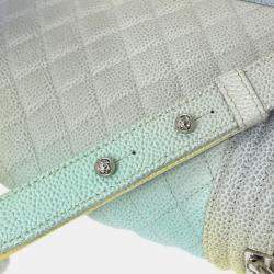 Pre Owned Boy Chanel Pastel Color Calfskin Medium Shoulder Bag