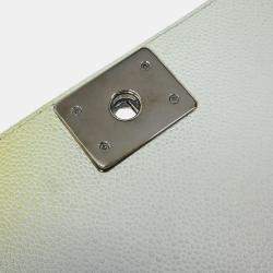 Pre Owned Boy Chanel Pastel Color Calfskin Medium Shoulder Bag