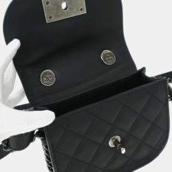 Pre Owned Chanel Black Calfskin 2way Handbag