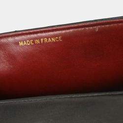 Pre Owned Chanel Black Lambskin Chevron Shoulder Bag