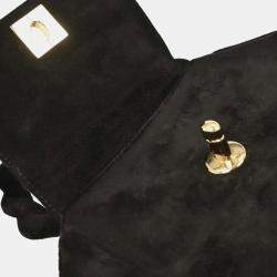 Pre Owned Chanel Black Suede Handbag