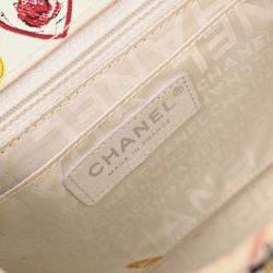 Pre Owned Chanel Pink Canvas Valentine Mini Classic Square Flap Shoulder Bag