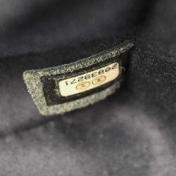 Pre Owned Chanel Blue Tweed Tweed Single Flap Patchwork Shoulder Bag