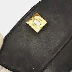 Pre Owned Chanel Black Velvet Shoulder Bag