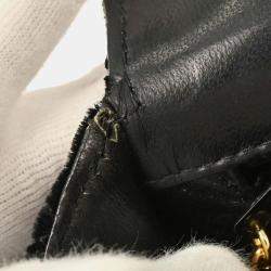 Pre Owned Chanel Black Velvet Shoulder Bag
