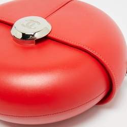 Pre Owned Chanel Red Leather Evening in the Air Bag