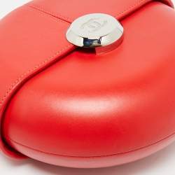 Pre Owned Chanel Red Leather Evening in the Air Bag