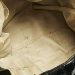 Pre Owned Chanel Black Puzzle Patent Leather Chain Tote