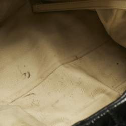 Pre Owned Chanel Black Puzzle Patent Leather Chain Tote