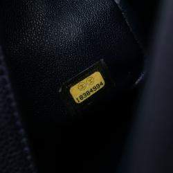 Pre Owned Chanel Blue Jumbo Classic Caviar Double Flap