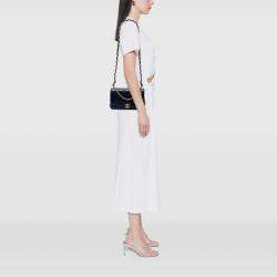 Pre Owned Chanel Navy Blue CC Quilted Lambskin Coin Chain Flap