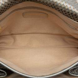 Pre Owned Chanel Silver Small Perforated Calfskin Up In The Air Flap