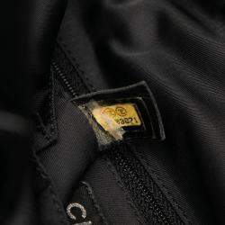 Pre Owned Chanel Black Small Quilted Coated Canvas Paris Biarritz Tote