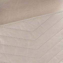 Pre Owned Chanel White Mini Chevron Crinkled Calfskin Embellished Envelope Flap