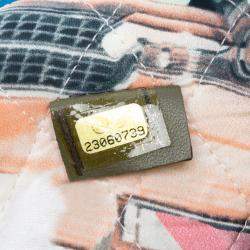 Pre Owned Chanel Green Medium Quilted Lambskin Cuba La Habana O Case Clutch