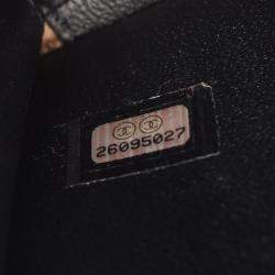 Pre Owned Chanel Black Brown Small Caviar CC Filigree Vanity Case