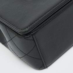 Pre Owned Chanel Black Quilted Leather Mademoiselle Flap Bag