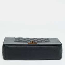 Pre Owned Chanel Black Quilted Leather Mademoiselle Flap Bag