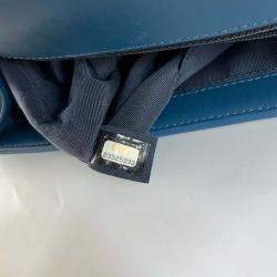 Pre Owned Chanel blue chevron quilted le boy new medium bag