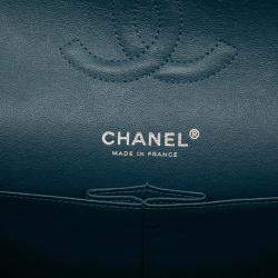 Pre Owned Chanel Blue Medium Classic Caviar Double Flap