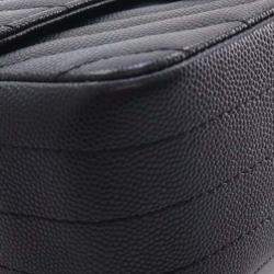 Pre Owned Chanel Black Mini Rectangular Classic Chevron Caviar Single Flap