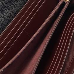 Pre Owned Chanel Black Quilted Caviar Leather Classic Flap Wallet