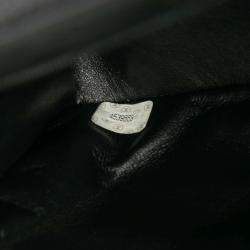 Pre Owned Chanel Black Jumbo Quilted Caviar Double Sided Flap