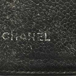 Pre Owned Chanel Black Quilted Leather CC Bifold Wallet