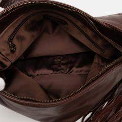 Pre Owned Chanel Brown CC Lambskin Tassel Shoulder Bag