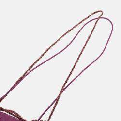 Pre Owned Chanel Purple Mini Shiny Calfskin 22 Handbag
