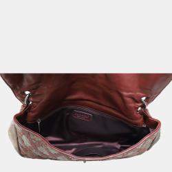 Pre Owned Chanel Python Crochet Soft Chain Flap Bag