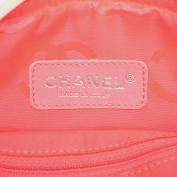 Pre Owned Chanel Black/White Lambskin Cambon Ligne Crossbody