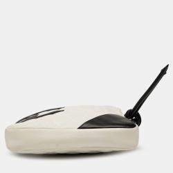 Pre Owned Chanel Black/White Lambskin Cambon Ligne Crossbody