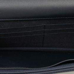 Pre Owned Chanel Navy Blue Chevron Lambskin Boy Wallet on Chain