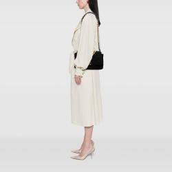 Pre Owned Chanel Black Blue Large Tweed 19 Flap