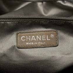 Pre Owned Chanel Black Leather and Patent Leather Large Patchwork Brooklyn Cabas Tote