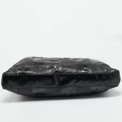 Pre Owned Chanel Black Leather and Patent Leather Large Patchwork Brooklyn Cabas Tote